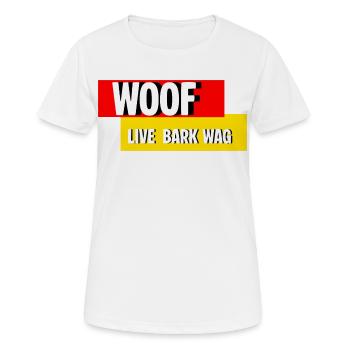 Ouaf - T-shirt respirant Femme - blanc - Devant - AI Model Female 172 dark (172cm)