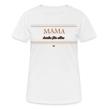 MAMA Dankeschön Vintage Hoodie zum Geburtstag - Frauen T-Shirt atmungsaktiv - Weiß - Vorne - AI Model Female 172 dark (172cm)