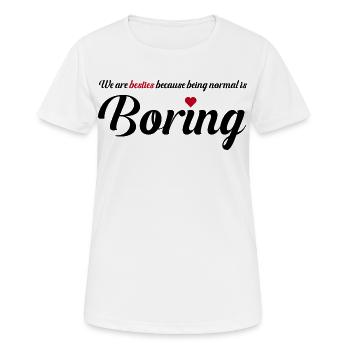 Besties Heart Friendship Design - Women's Breathable T-Shirt - white - Front - AI Model Female 172 dark (172cm)