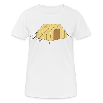 Tente - T-shirt respirant Femme - blanc - Devant - AI Model Female 172 dark (172cm)