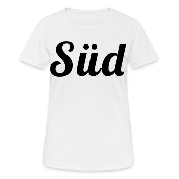 schwarz, weiss, blau - Alm Statement - Frauen T-Shirt atmungsaktiv - Weiß - Vorne - AI Model Female 172 dark (172cm)