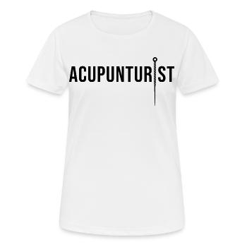 Acupuncteur professionnel agréé Pratique de la MTC - T-shirt respirant Femme - blanc - Devant - AI Model Female 172 dark (172cm)