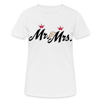 hochzeit - Frauen T-Shirt atmungsaktiv - Weiß - Vorne - AI Model Female 172 dark (172cm)