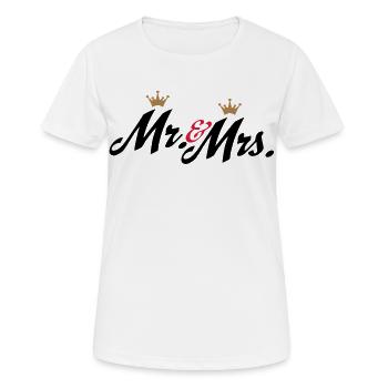 hochzeit - Frauen T-Shirt atmungsaktiv - Weiß - Vorne - AI Model Female 172 dark (172cm)