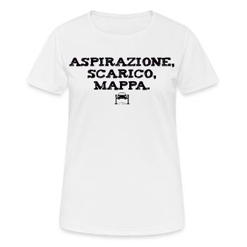 INTAKE, EXHAUST, MAP - Women's Breathable T-Shirt - white - Front - AI Model Female 172 dark (172cm)