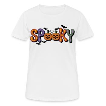 Spooky Pumpkin Lettering - Women's Breathable T-Shirt - white - Front - AI Model Female 172 dark (172cm)