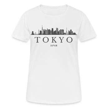 Tokyo Japon, silhouette de Tokyo - T-shirt respirant Femme - blanc - Devant - AI Model Female 172 dark (172cm)