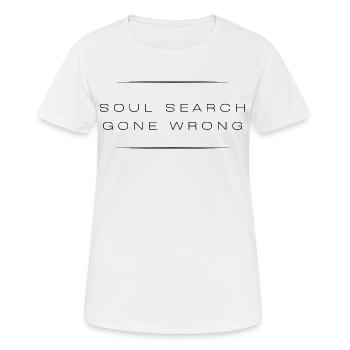 Soul Search Failed — Citation sarcastique - T-shirt respirant Femme - blanc - Devant - AI Model Female 172 dark (172cm)