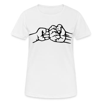 Father and son - Women's Breathable T-Shirt - white - Front - AI Model Female 172 dark (172cm)