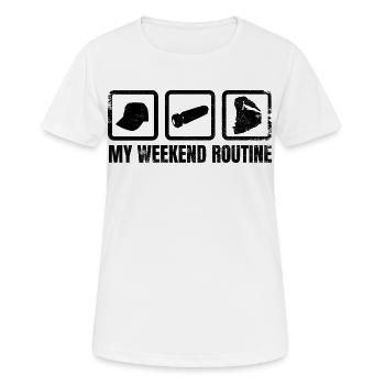 Trainspotter Zeitplan - Frauen T-Shirt atmungsaktiv - Weiß - Vorne - AI Model Female 172 dark (172cm)