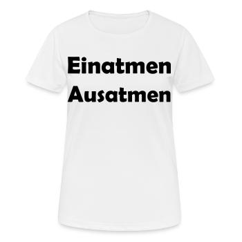 Inspire, expire - T-shirt respirant Femme - blanc - Devant - AI Model Female 172 dark (172cm)