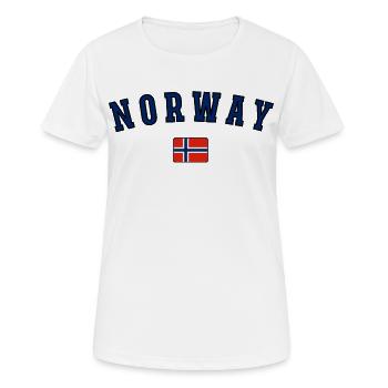 Norwegische Flagge, Norwegischer Stolz - Frauen T-Shirt atmungsaktiv - Weiß - Vorne - AI Model Female 172 dark (172cm)
