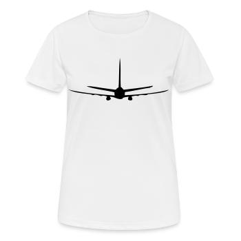 Avion - T-shirt respirant Femme - blanc - Devant - AI Model Female 172 dark (172cm)