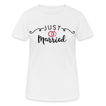 just married - T-shirt respirant Femme - blanc - Devant - AI Model Female 172 dark (172cm)