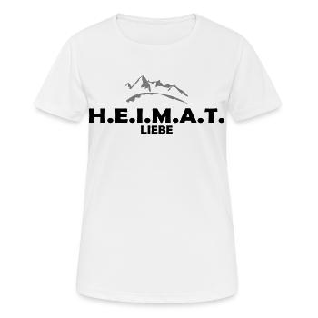 Heimat - Frauen T-Shirt atmungsaktiv - Weiß - Vorne - AI Model Female 172 dark (172cm)