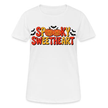 Spooky Sweetheart Halloween - Women's Breathable T-Shirt - white - Front - AI Model Female 172 dark (172cm)