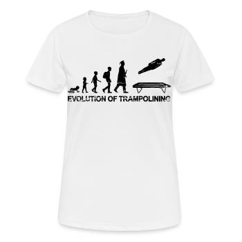 Entwicklung des Trampolinsports - Frauen T-Shirt atmungsaktiv - Weiß - Vorne - AI Model Female 172 dark (172cm)