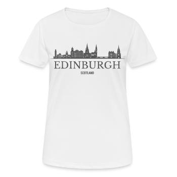 Edinburgh Schottland, Edinburgh Skyline - Frauen T-Shirt atmungsaktiv - Weiß - Vorne - AI Model Female 172 dark (172cm)