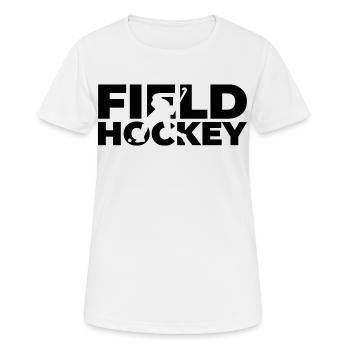 Feldhockey - Frauen T-Shirt atmungsaktiv - Weiß - Vorne - AI Model Female 172 dark (172cm)