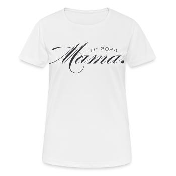 Mama – Liebe im Herzen getragen - Frauen T-Shirt atmungsaktiv - Weiß - Vorne - AI Model Female 172 dark (172cm)