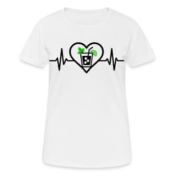 Cocktail apéritif Mojito Heart - T-shirt respirant Femme - blanc - Devant - AI Model Female 172 dark (172cm)