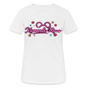 KarnevalsMaus Fastnacht Fasching Outfit Niedlich - Frauen T-Shirt atmungsaktiv - Weiß - Vorne - AI Model Female 172 dark (172cm)