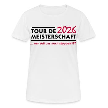 Tour de Championnat 2026 - T-shirt respirant Femme - blanc - Devant - AI Model Female 172 dark (172cm)