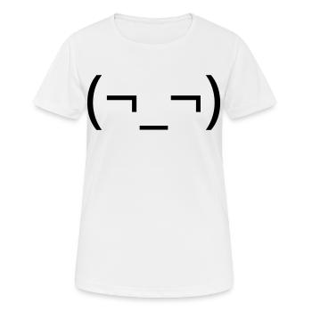 Dry Side Gare (¬_¬) Annoyed Emote - Women's Breathable T-Shirt - white - Front - AI Model Female 172 dark (172cm)