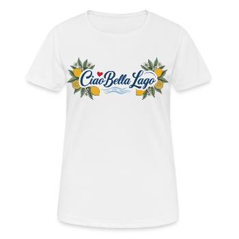 Ciao Bella Lago Zitronen - Frauen T-Shirt atmungsaktiv - Weiß - Vorne - AI Model Female 172 dark (172cm)