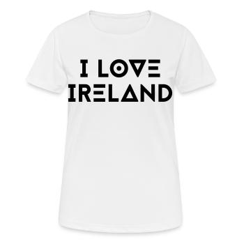 J’AIME L’IRLANDE - T-shirt respirant Femme - blanc - Devant - AI Model Female 172 dark (172cm)