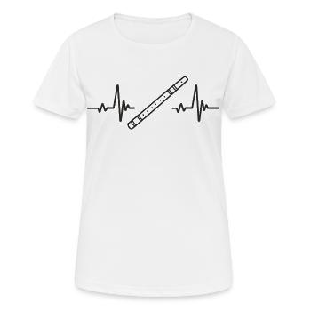 Flötenmusik Wind Rhythmus Melodie Herz - Frauen T-Shirt atmungsaktiv - Weiß - Vorne - AI Model Female 172 dark (172cm)