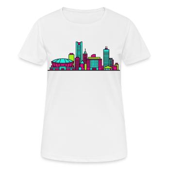 Saitama City Skyline Super Arena Linienkunst - Frauen T-Shirt atmungsaktiv - Weiß - Vorne - AI Model Female 172 dark (172cm)