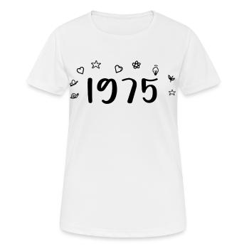 1975 Anniversary 1975 Retro 1975 - Women's Breathable T-Shirt - white - Front - AI Model Female 172 dark (172cm)