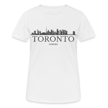 Toronto Canada, Toronto skyline - Women's Breathable T-Shirt - white - Front - AI Model Female 172 dark (172cm)