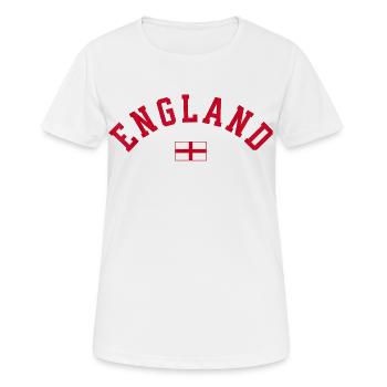 England Arch Emblem - Frauen T-Shirt atmungsaktiv - Weiß - Vorne - AI Model Female 172 dark (172cm)