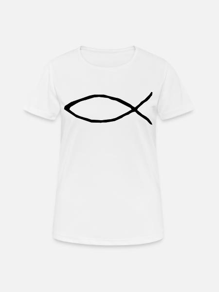Christian fish - Women's Breathable T-Shirt - white