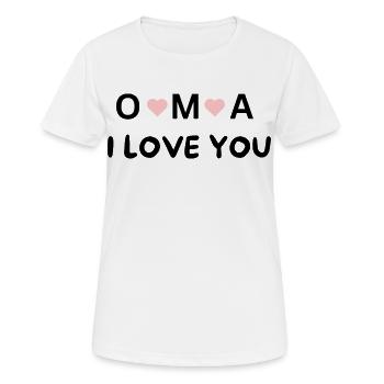Grandma, I Love You – Gift for Dearest Grandma - Women's Breathable T-Shirt - white - Front - AI Model Female 172 dark (172cm)