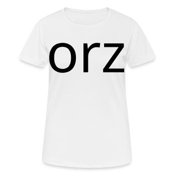 orz emoticon désespoir ASCII classique - T-shirt respirant Femme - blanc - Devant - AI Model Female 172 dark (172cm)