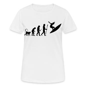 Développement d’un surfeur - T-shirt respirant Femme - blanc - Devant - AI Model Female 172 dark (172cm)
