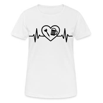 Bière Heart Darts - T-shirt respirant Femme - blanc - Devant - AI Model Female 172 dark (172cm)