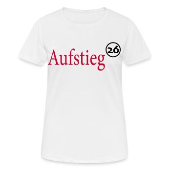 Aufsteiger 2026 Aufstieg - Frauen T-Shirt atmungsaktiv - Weiß - Vorne - AI Model Female 172 dark (172cm)