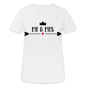 mariage - T-shirt respirant Femme - blanc - Devant - AI Model Female 172 dark (172cm)