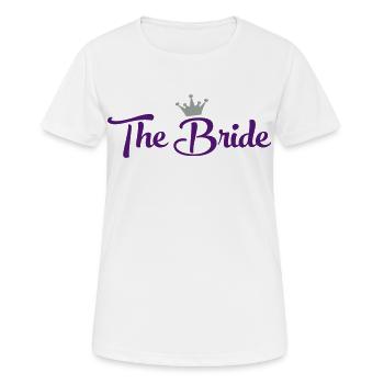 bride - Women's Breathable T-Shirt - white - Front - AI Model Female 172 dark (172cm)