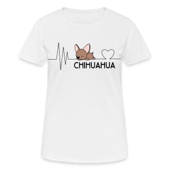 Chihuahua - Frauen T-Shirt atmungsaktiv - Weiß - Vorne - AI Model Female 172 dark (172cm)