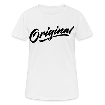 Langue source - T-shirt respirant Femme - blanc - Devant - AI Model Female 172 dark (172cm)