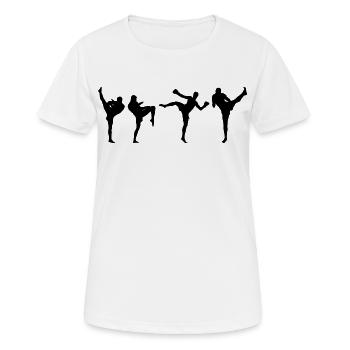 Kickboxer - Frauen T-Shirt atmungsaktiv - Weiß - Vorne - AI Model Female 172 dark (172cm)