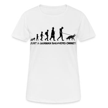 Nur ein Schäferhund Besitzer - Frauen T-Shirt atmungsaktiv - Weiß - Vorne - AI Model Female 172 dark (172cm)