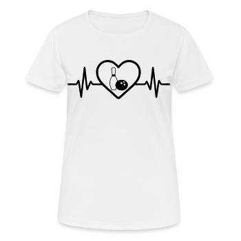 Bowling Heart Leisure - Women's Breathable T-Shirt - white - Front - AI Model Female 172 dark (172cm)