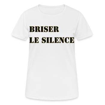 DIE STILLE BRECHEN - Frauen T-Shirt atmungsaktiv - Weiß - Vorne - AI Model Female 172 dark (172cm)