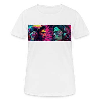 Musique psychédélique - T-shirt respirant Femme - blanc - Devant - AI Model Female 172 dark (172cm)